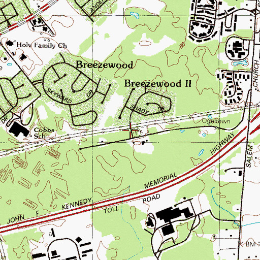 Topographic Map of White Clay Creek Hundred, DE