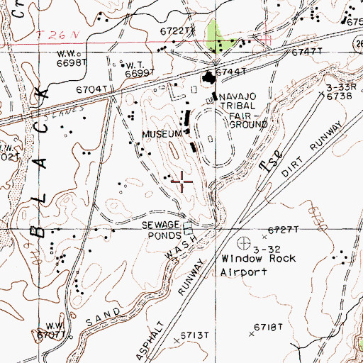Topographic Map of Navajo Tribal Zoo, AZ