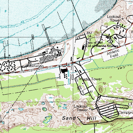 Topographic Map of Barcroft Airport (historical), DE