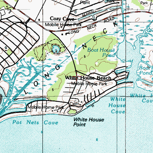 Topographic Map of White House Farm Airport (historical), DE