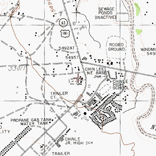 Topographic Map of Navajo Tribal Utility, AZ