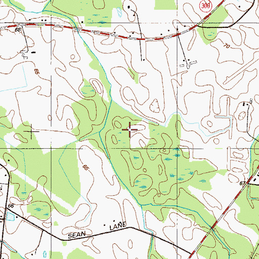 Topographic Map of Kenton Hundred, DE
