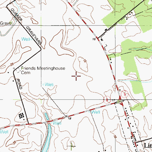 Topographic Map of Little Creek Hundred, DE