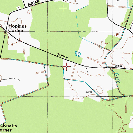 Topographic Map of Mispillion Hundred, DE