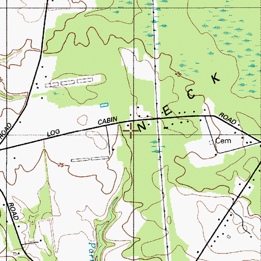 Topographic Map of Milford Hundred, DE