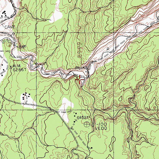 Topographic Map of Nazlini Canyon, AZ