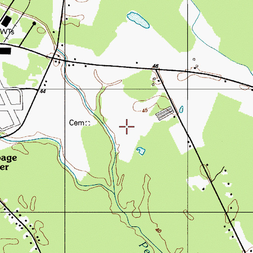 Topographic Map of Sussex County, DE