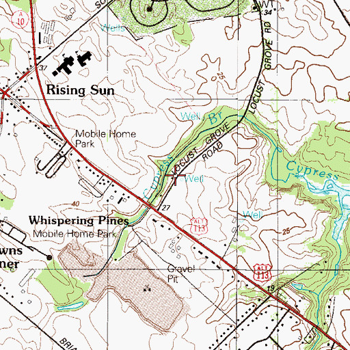 Topographic Map of Kent County, DE