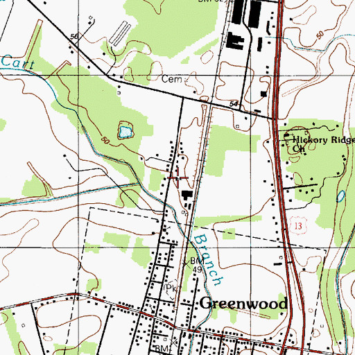 Topographic Map of The House of God Church, DE