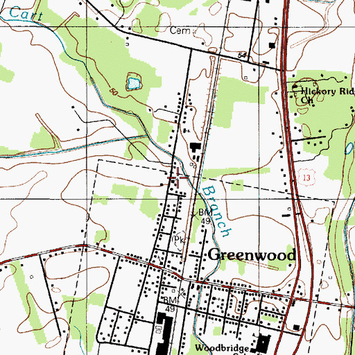 Topographic Map of Graham African Methodist Episcopal Church, DE