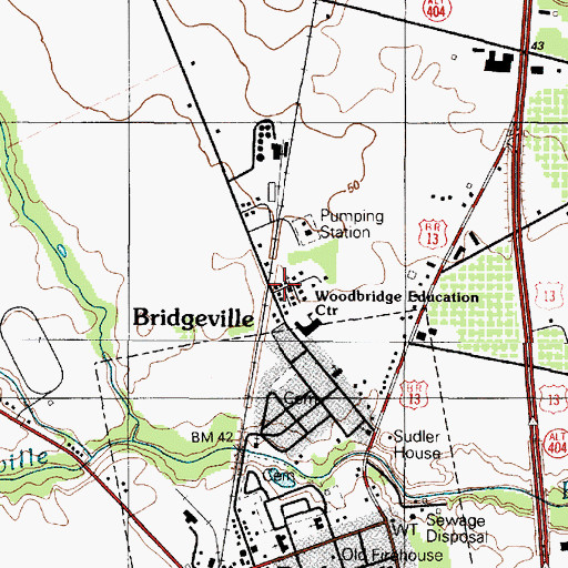 Topographic Map of United Assembly of Christ Church, DE