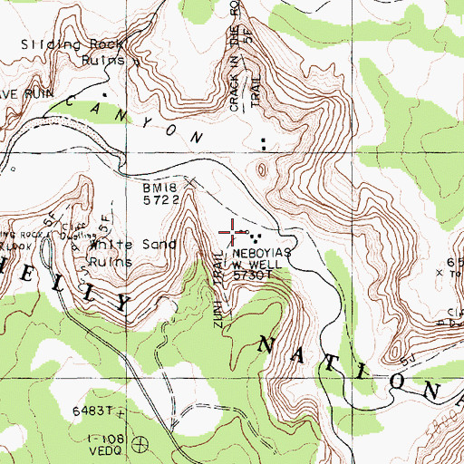 Topographic Map of Neboyias Water Well, AZ