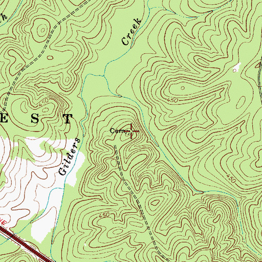 Topographic Map of Ross Memorial Gardens Cemetery, SC