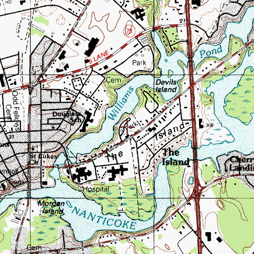 Topographic Map of Soroptimist Park, DE