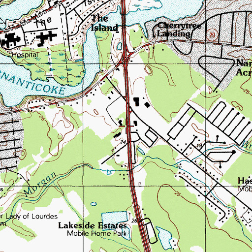 Topographic Map of Church of the Nazarine, DE