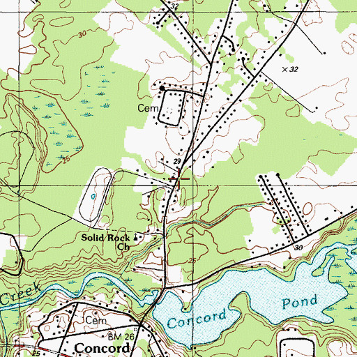 Topographic Map of Whole Truth Temple Church of God in Christ, DE