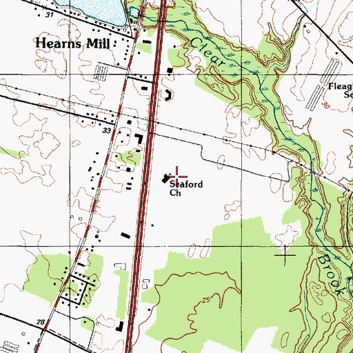 Topographic Map of Seaford Christian Church, DE