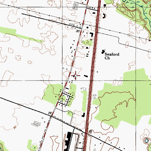Topographic Map of Church of God of Prophesy, DE