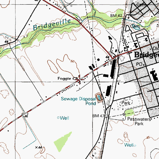 Topographic Map of C H Foggie American Methodist Episcopal Zion Church, DE