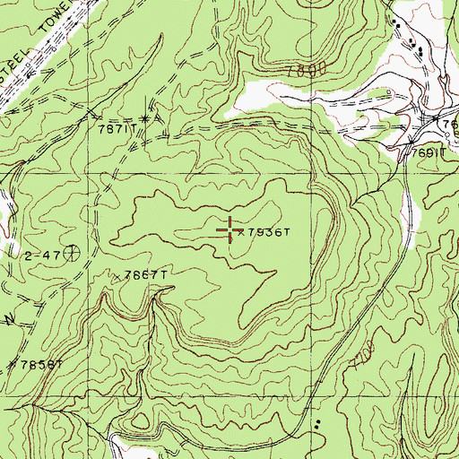 Topographic Map of Oak Creek Mountain, AZ