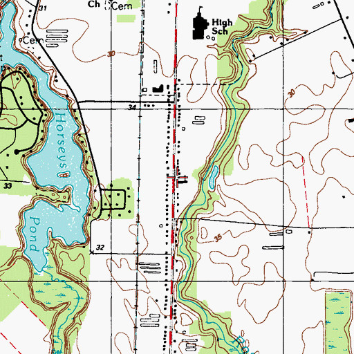 Topographic Map of First Baptist Church of Laurel, DE