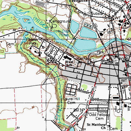 Topographic Map of United Deliverance Bible Center, DE