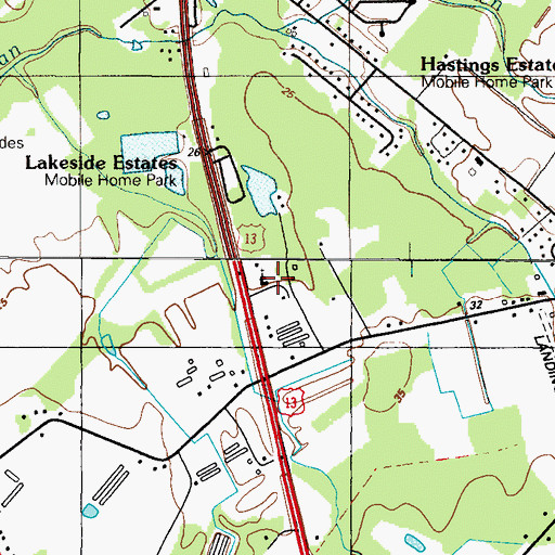 Topographic Map of Seventh Day Adventist Church, DE