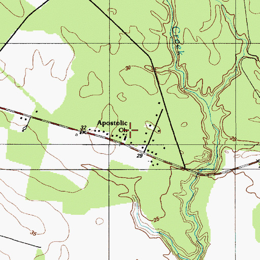 Topographic Map of Apostolic Faith Church, DE
