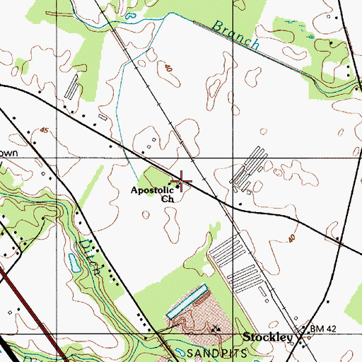 Topographic Map of Apostolics of Georgetown, DE
