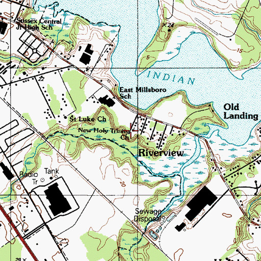 Topographic Map of New Holy Trinity Church of God in Christ, DE