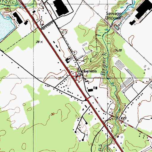 Topographic Map of Dickerson Chapel American Methodist Episcopal Church, DE