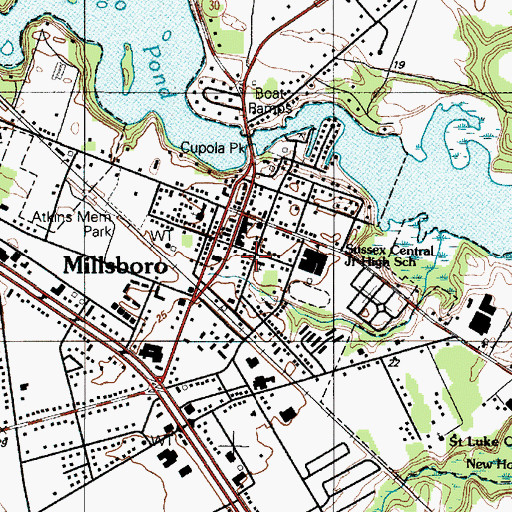 Topographic Map of Grace United Methodist Church, DE