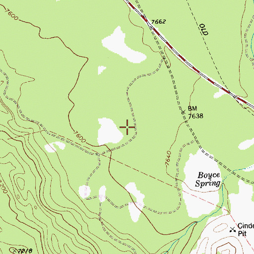 Topographic Map of Painted Desert Interchange, AZ