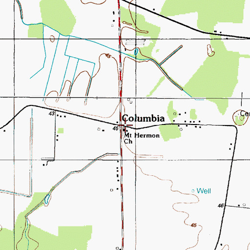 Topographic Map of Mount Hermon United Methodist Church, DE