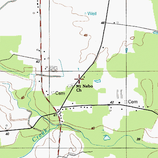 Topographic Map of Mount Nebo Methodist Episcopal Church, DE