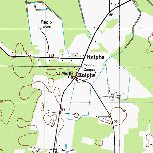 Topographic Map of Saint Marks Episcopal Church, DE