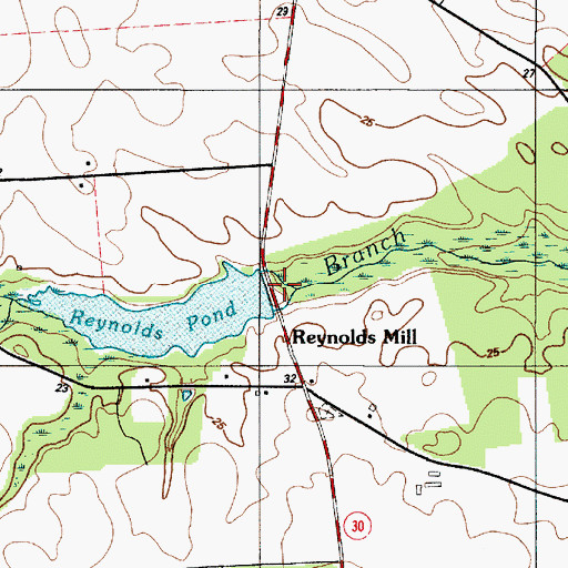 Topographic Map of Reynolds Pond Dam (historical), DE