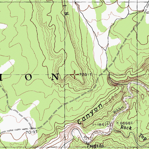 Topographic Map of Pillow Mountain, AZ