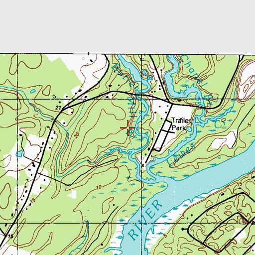 Topographic Map of Barnes Woods Nature Preserve (historical), DE