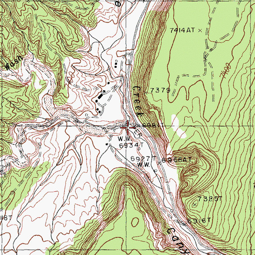 Topographic Map of Piney Hill Wash, AZ