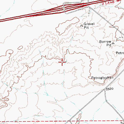 Topographic Map of Pinta Road Interchange, AZ