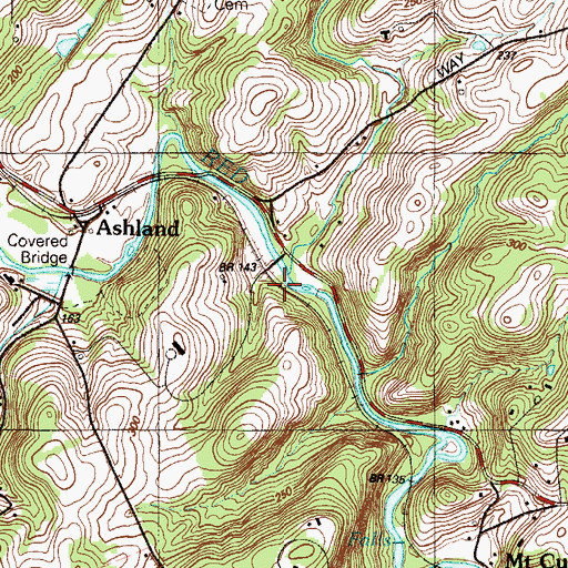 Topographic Map of Burrows Run, DE