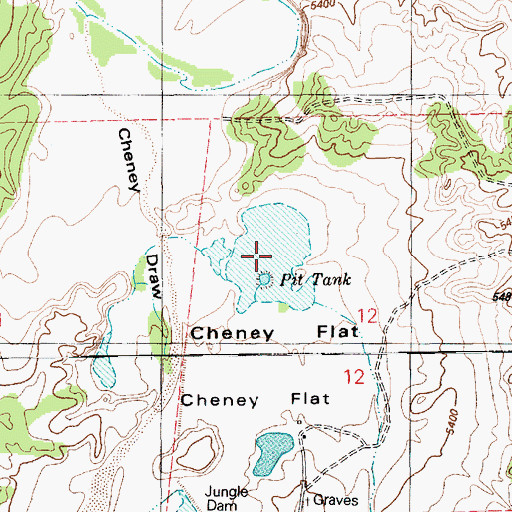 Topographic Map of Pit Tank, AZ
