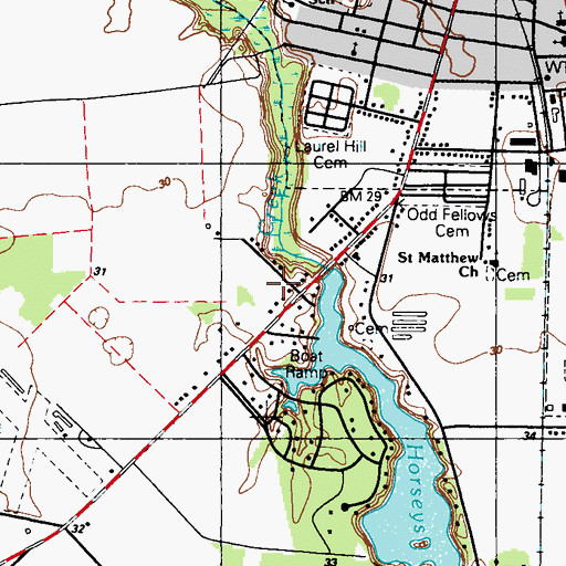 Topographic Map of Dickerson Manor, DE