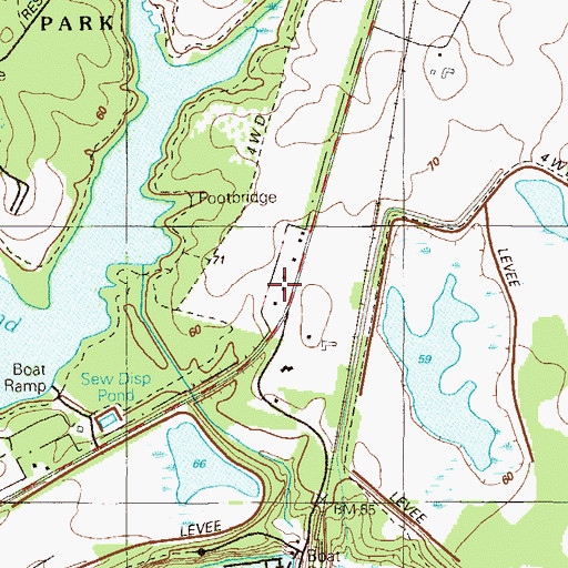 Topographic Map of Parkside, DE