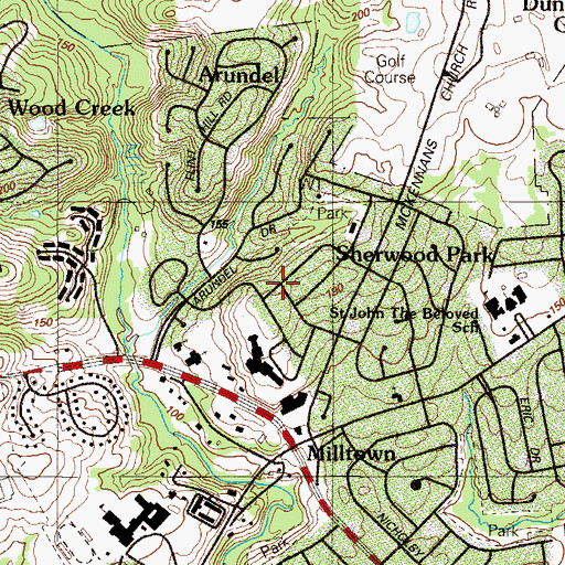 Topographic Map of Arundel, DE