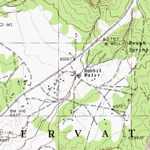 Topographic Map of Rabbit Water, AZ