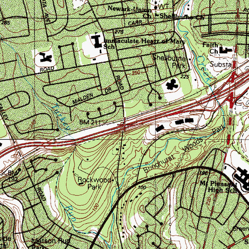 Topographic Map of Cliffs Station, DE