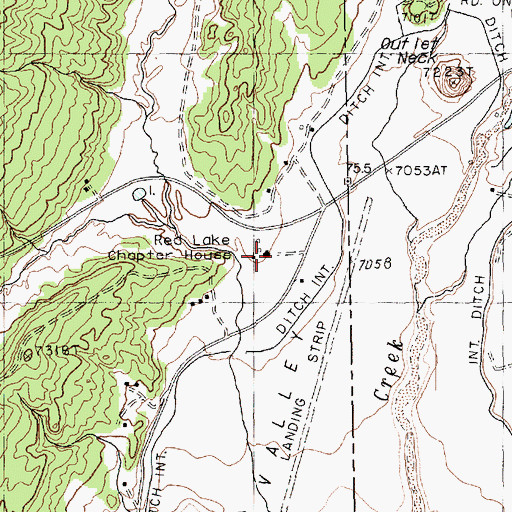 Topographic Map of Red Lake Chapter House, AZ