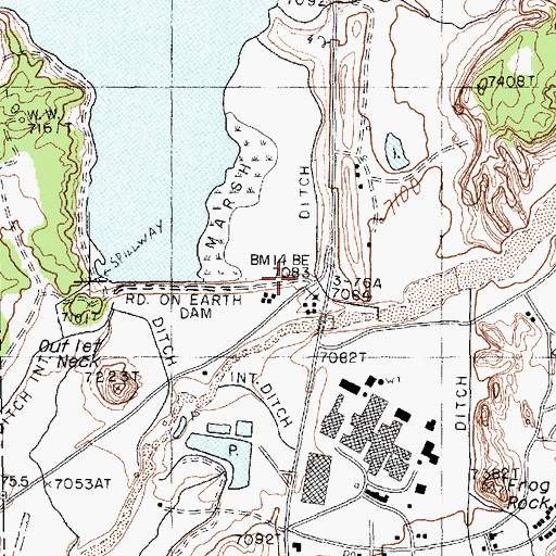 Topographic Map of Red Lake Dam, AZ